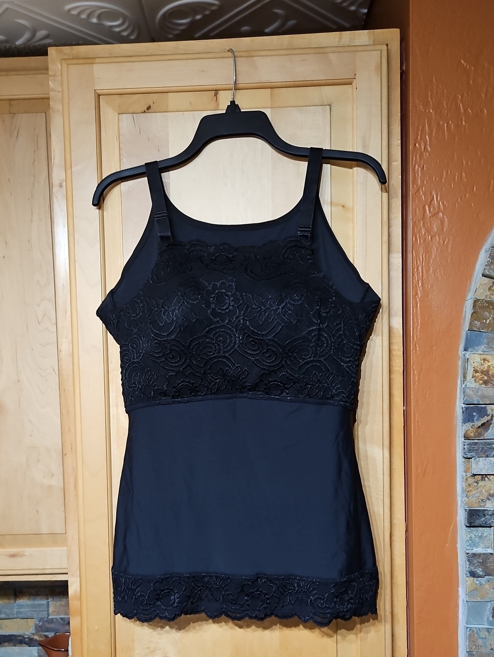 Shapeez The Lacee Back Smoothing Lace Camisole And Bra Full Coverage Shapewear